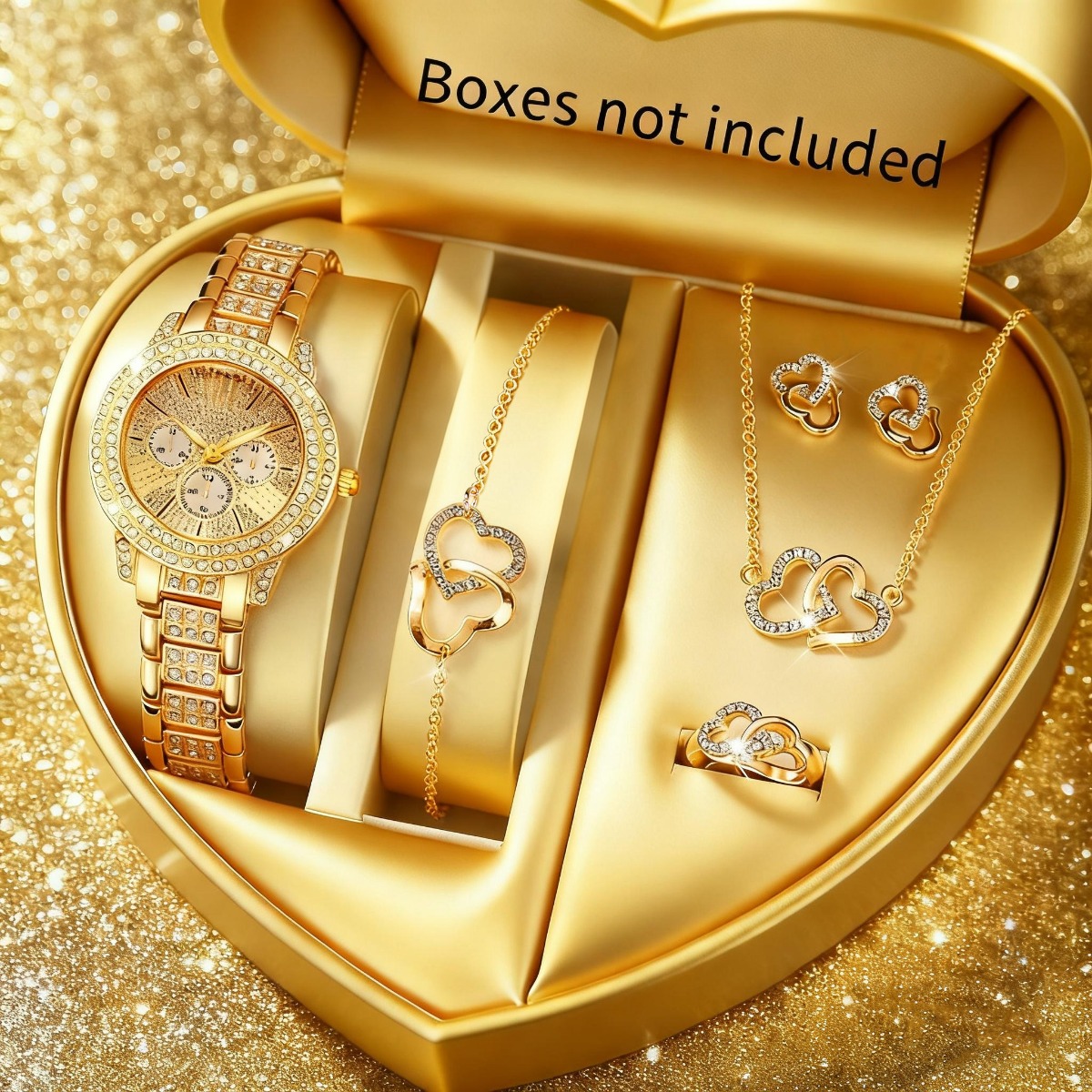 Luxury Watch Case Travel - 6PCS Luxury Rhinestone Women Watch Jewelry