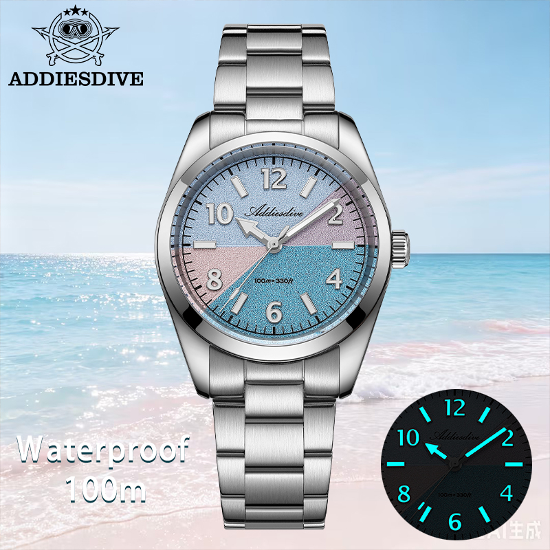 Luxury Watch Case Travel - ADDIESDIVE Sapphire Glass Watch Women New