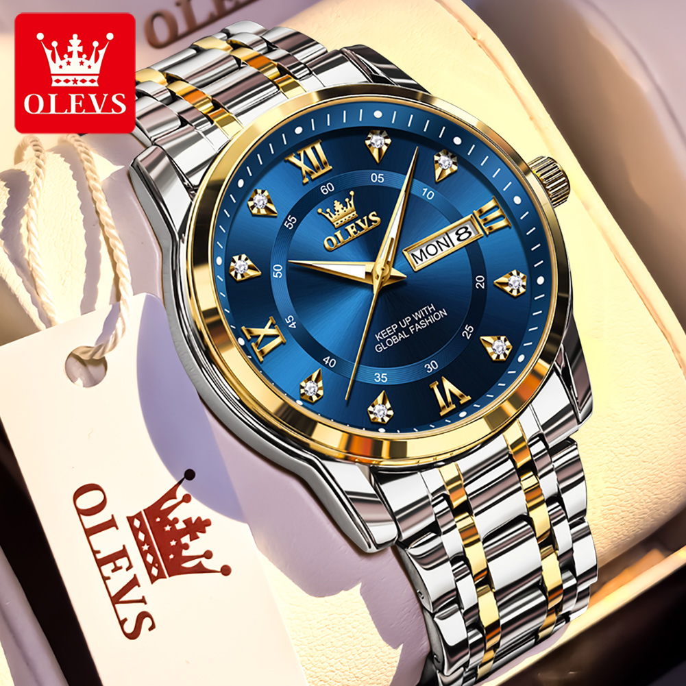 Luxury Watch Brand - OLEVS Brand Fashion men's watches stainless
