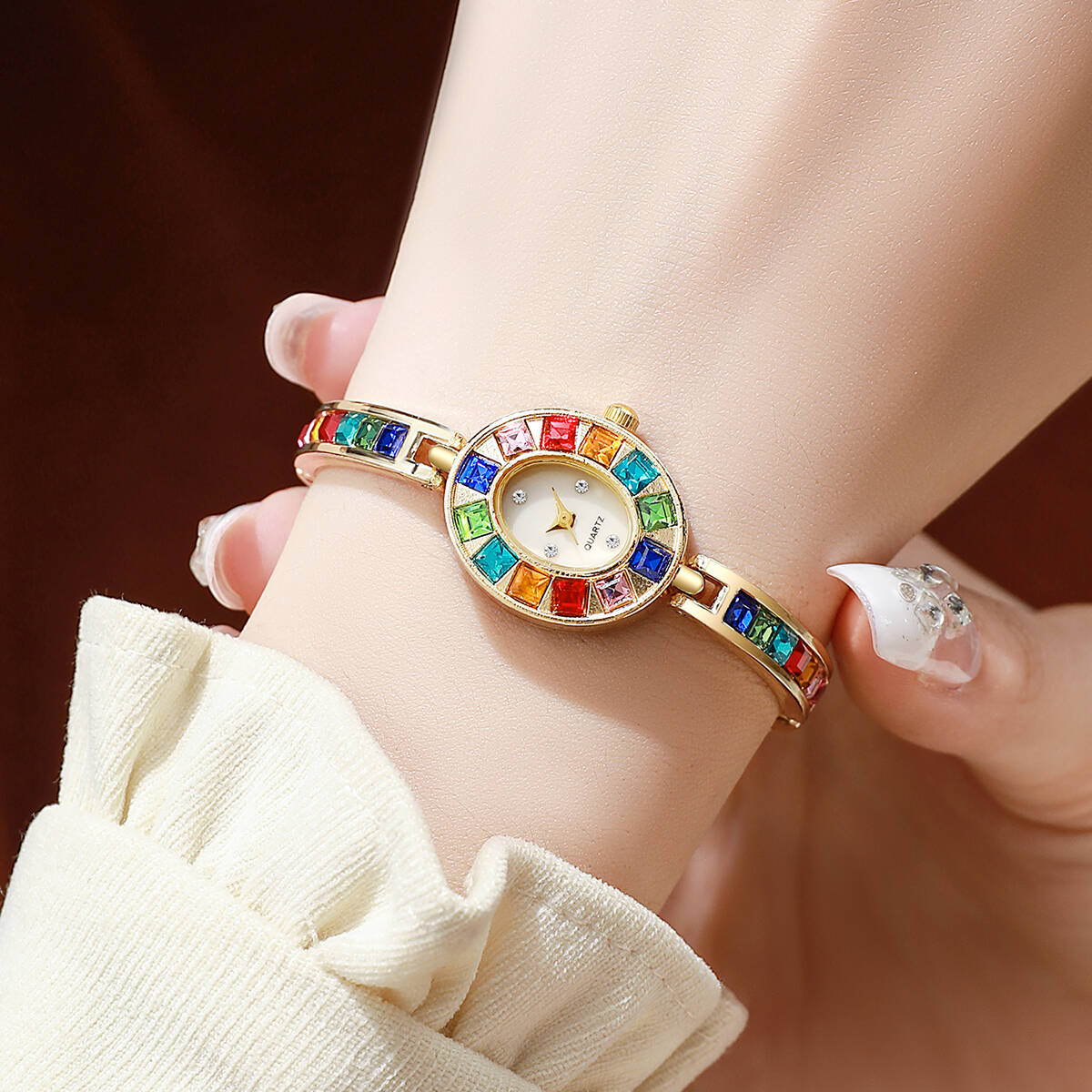2PCS/Set Luxury Rhinestone Wom - Luxury Watch Case Travel review and price