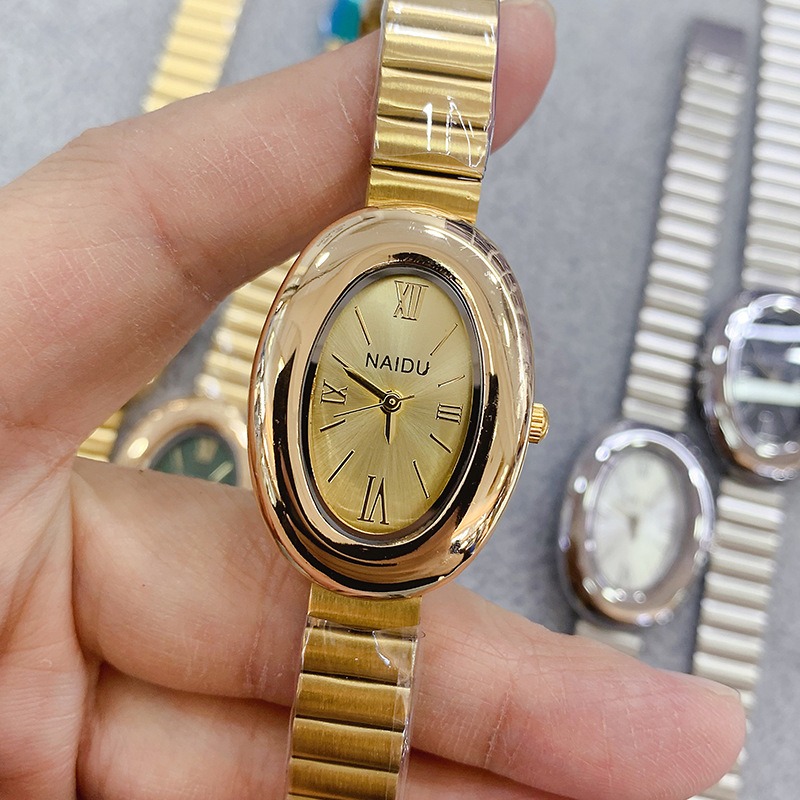 Luxury Brand Gold Oval Women Q - Luxury Watch Green review and price