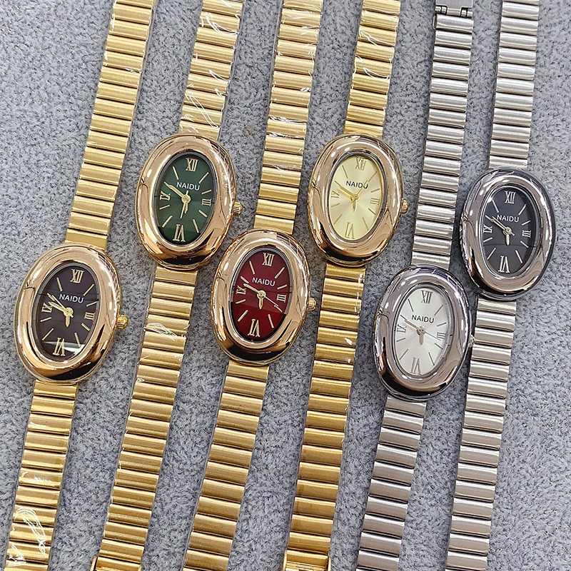 Luxury Brand Gold Oval Women Q - Luxury Watch Green review and price