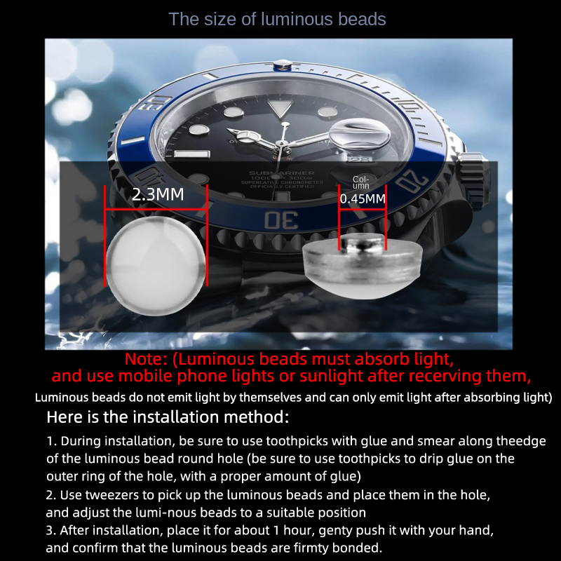 2.3x0.45mm Luminous pip For Se - Luxury Watch Expensive review and price