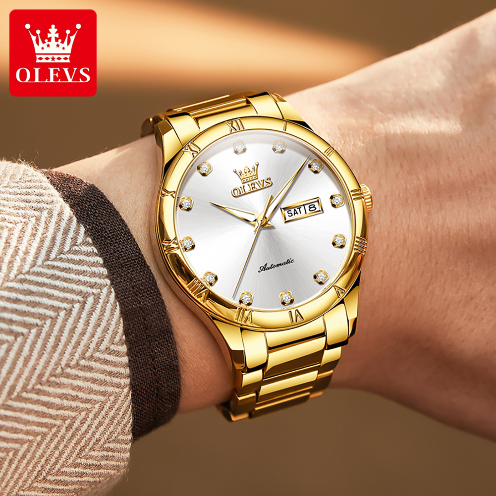 OLEVS Men's Watches Luxury Cas - Luxury Watch Hand review and price