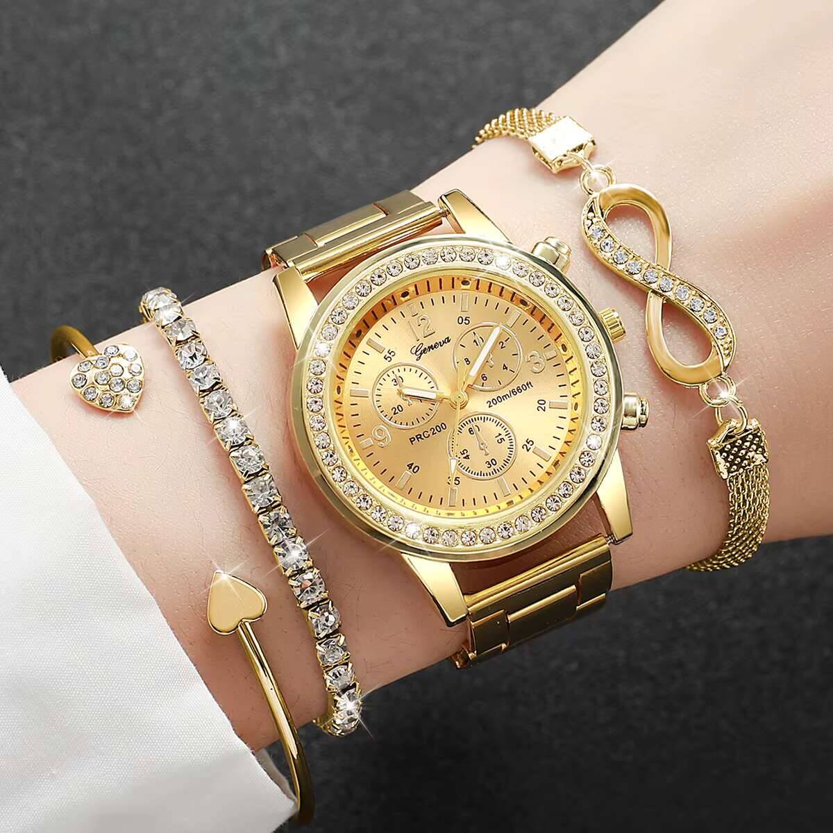 4PCS/Set Luxury Rhinestone Wom - Luxury Watch Case Travel review and price