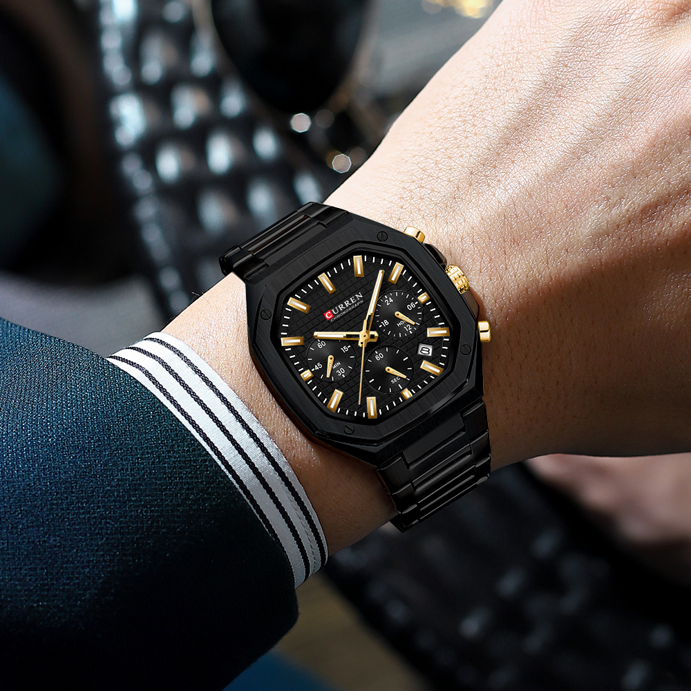 CURREN Luxury Square Chrono Wa - Luxury Watch Hand review and price
