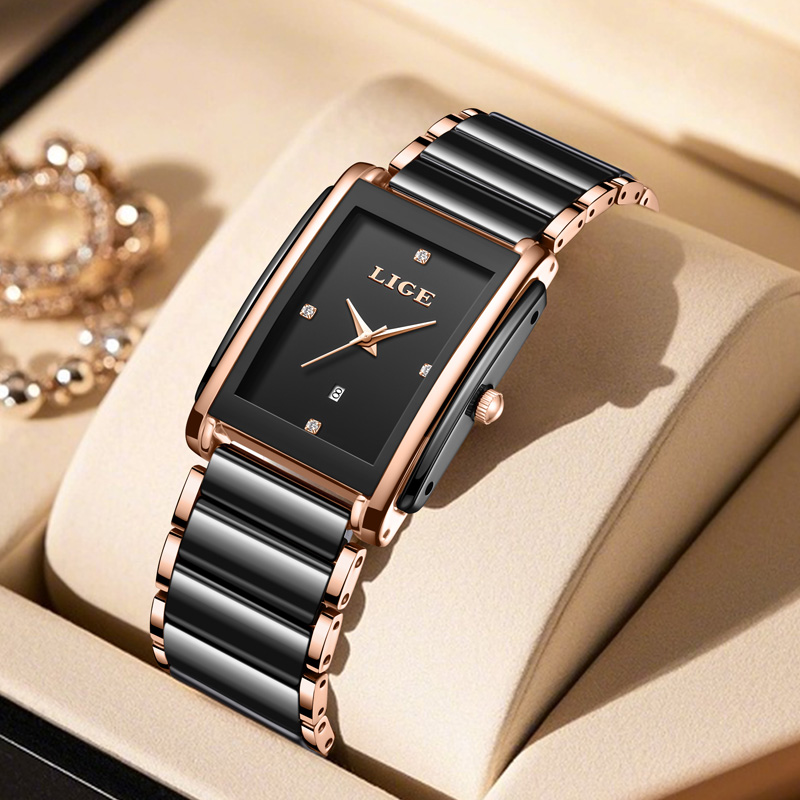 LIGE Fashion Elegant Women's W - Luxury Watch Case Travel review and price